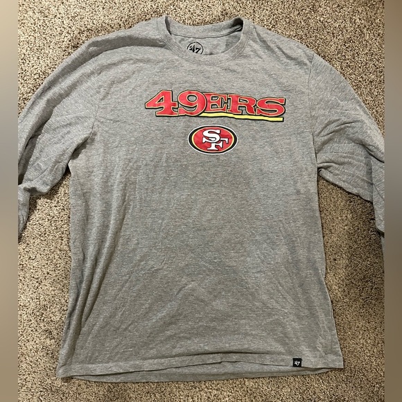 47 Brand San Francisco 49ers Gray Cotton-Polyester Blend Shirt - Picture 5 of 7